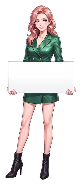 Sasha Wren, the guide's illustrated host, holding a board with both hands: 2 km off the Perimeter